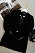 Женское черное платье-пиджак Balmain