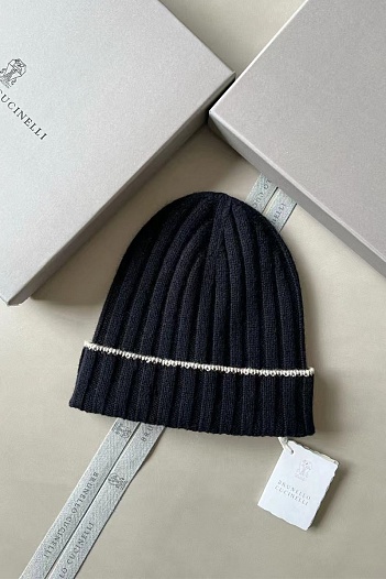 Кашемировая шапка Brunello Cucinelli Premium - Navy   