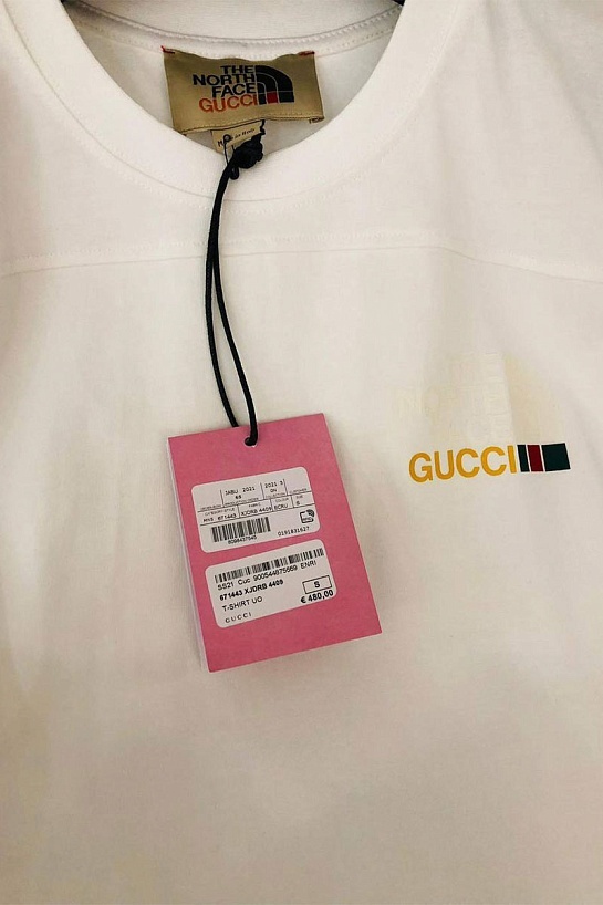 Оверсайз футболка Gucci x The North Face Collaboration landscape print - White
