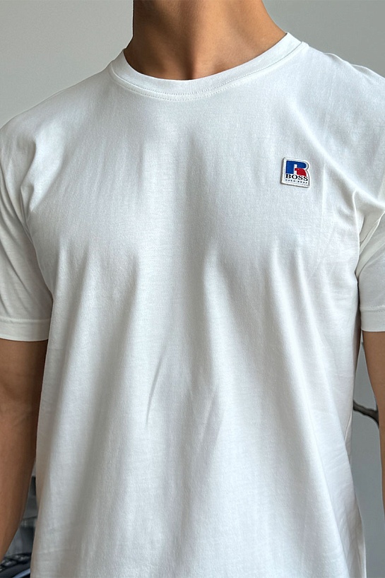 Мужская белая футболка Hugo Boss