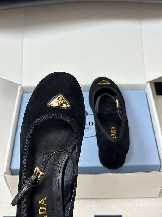 Женские замшевые туфли Prada premium