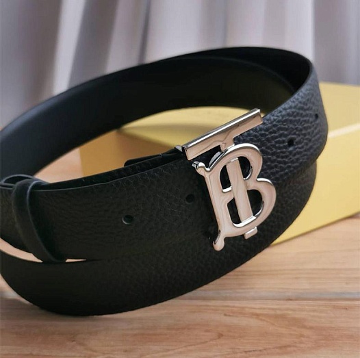 Кожаный ремень Burberry TB logo   