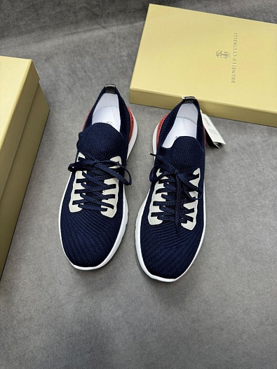 Мужские кроссовки Brunello Cucinelli knitted - Navy   