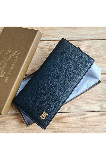Кожаное портмоне Burberry logo-plaque 19x9 см   