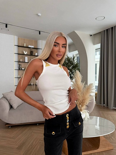 Женская майка Schiaparelli premium - White   