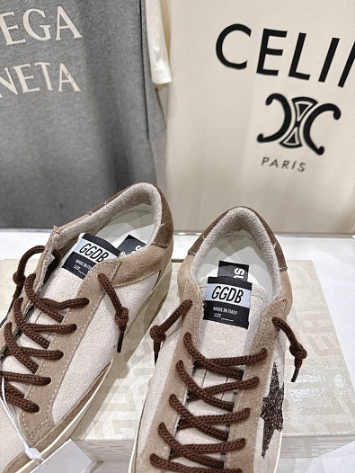 Женские кожаные кроссовки Golden Goose Super Star premium   
