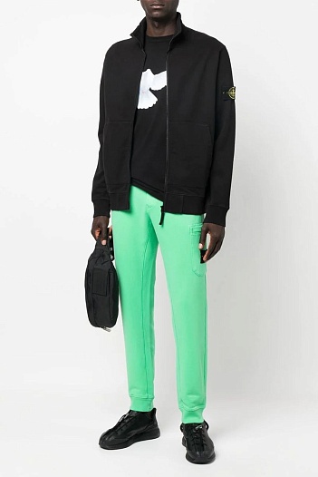 Кофта чёрного цвета Stone Island Zip-Up Compass-patch   