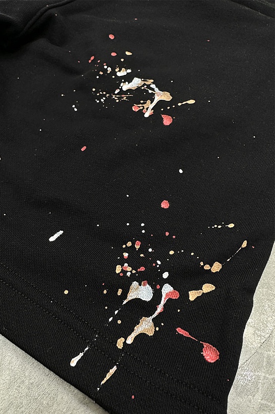 Чёрные шорты Dior Paint Splatter