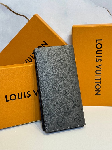 Кожаный бумажник Louis Vuitton Brazza premium 10x19x2 см   