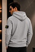Серая кофта на молнии Stone Island compass-patch