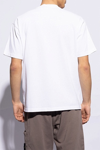 Мужская футболка Stone Island белого цвета   