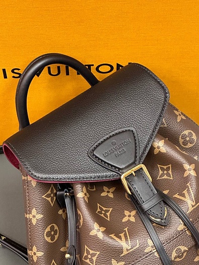 Женский рюкзак Louis Vuitton Montsouris PM Premium 27.5x33x14 см - Brown / Black   