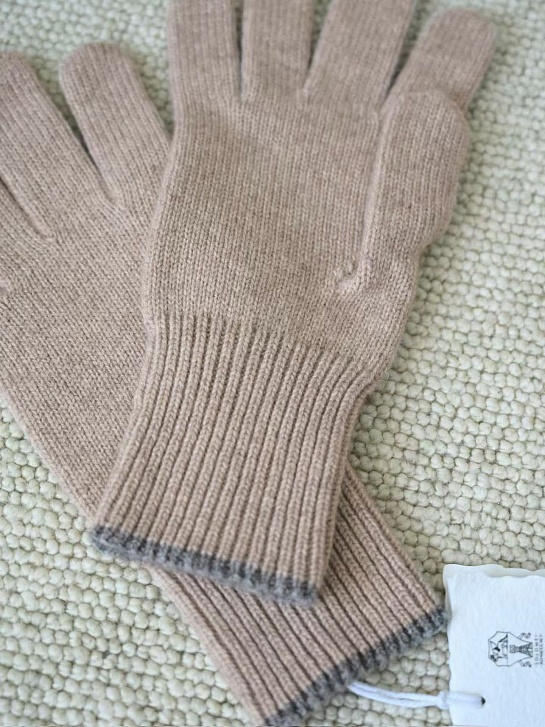 Кашемировые перчатки Brunello Cucinelli premium - Beige