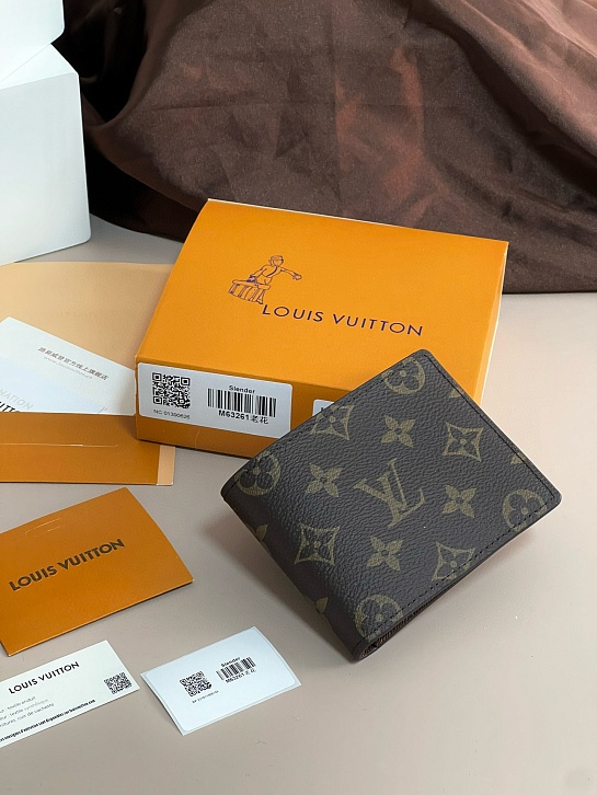 Кожаный кошелёк Louis Vuitton Slender Premium 11x8.5x1 см