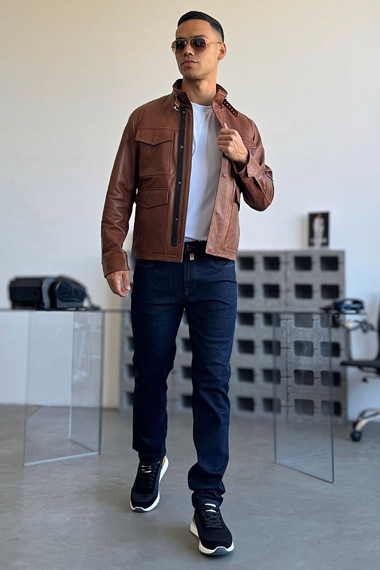 Мужская кожаная куртка Tod's Premium