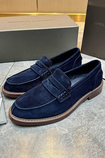 Мужские замшевые лоферы Brunello Cucinelli Premium   