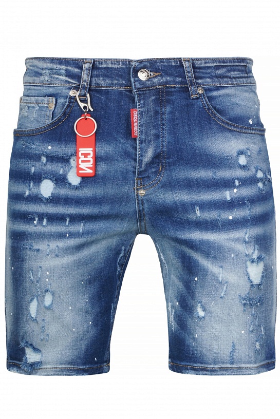 Джинсовые шорты Dsquared2 "ICON" - Blue