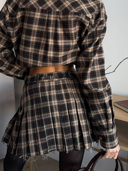 Женский костюм в клетку MIU MIU