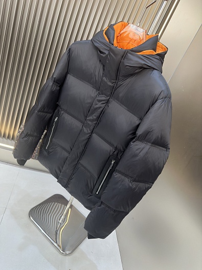 Мужской пуховик Zegna чёрного цвета   