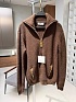 Женский кардиган на молнии Schiaparelli premium - Brown