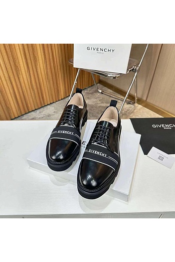 Кожаные ботинки Givenchy чёрного цвета   