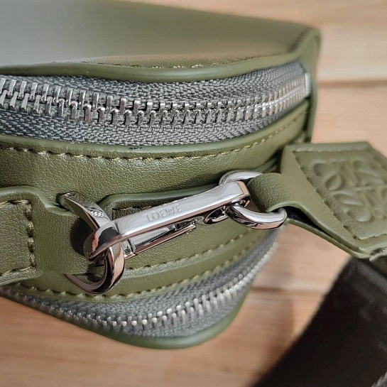 Кожаная сумка Loewe Mini Camera Crossbody 18x14 см - Green