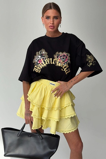 Чёрная женская футболка Balenciaga   