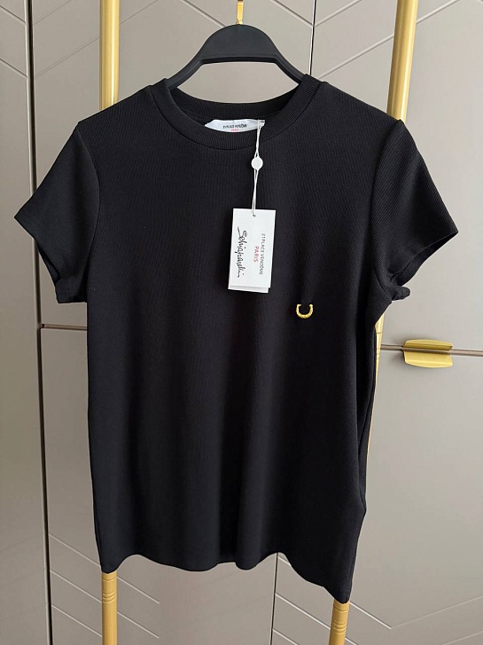 Женская чёрная футболка Schiaparelli premium