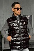 Мужской жилет чёрного цвета Moncler logo-patch