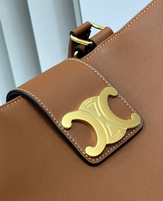 Женская сумка Celine Appoline Medium Premium 37.5x22x16 см - Brown