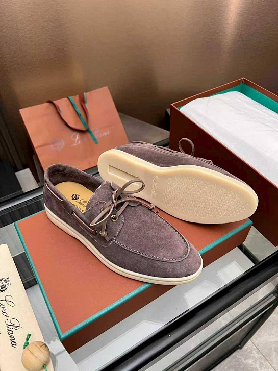 Женские замшевые лоферы Loro Piana premium