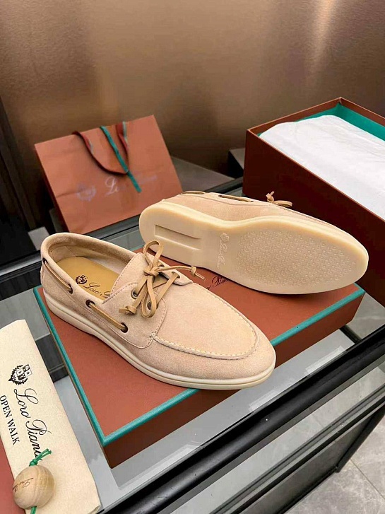 Женские замшевые лоферы Loro Piana premium