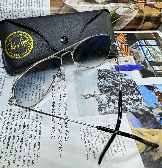 Солнцезащитные очки Ray-Ban Aviator Large Metal - Blue