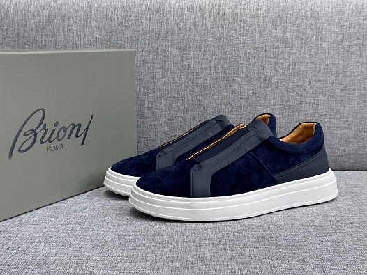 Мужские комбинированные слипоны Brioni   