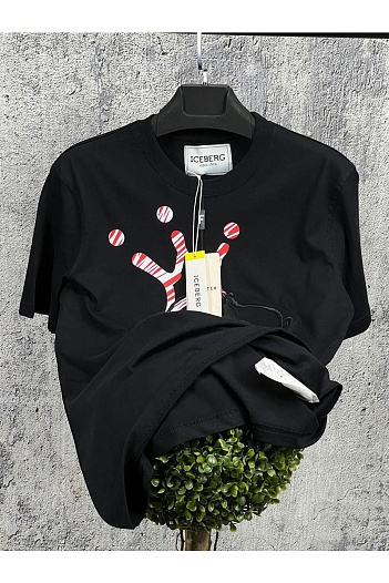 Мужская футболка Iceberg embroidered Snoopy - Black   