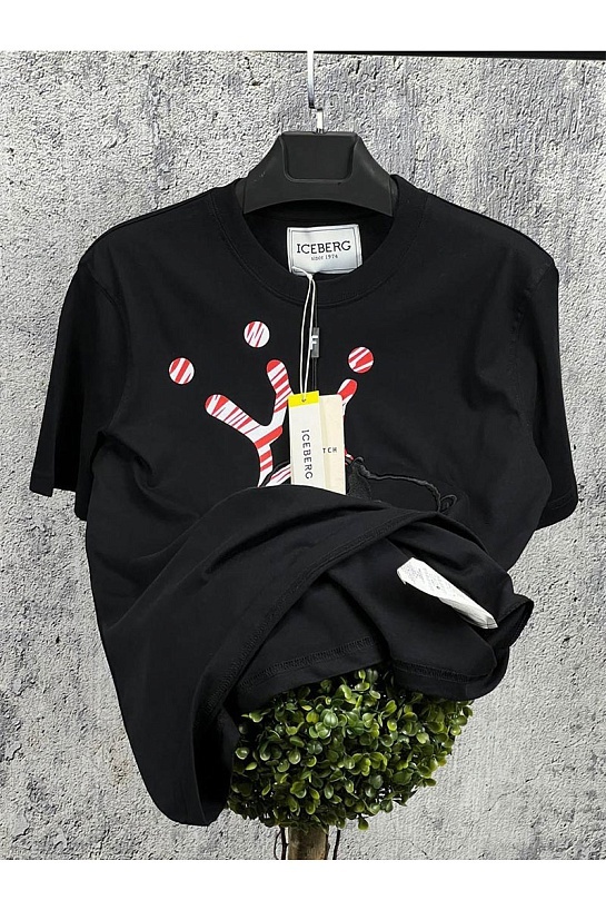 Мужская футболка Iceberg embroidered Snoopy - Black