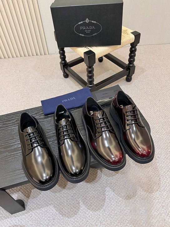 Лакированные ботинки Prada premium - Brown