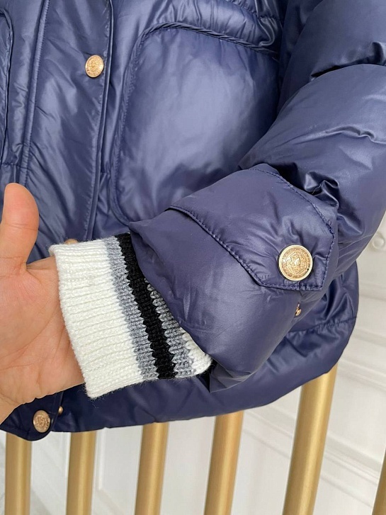 Темно-синяя женская куртка Moncler