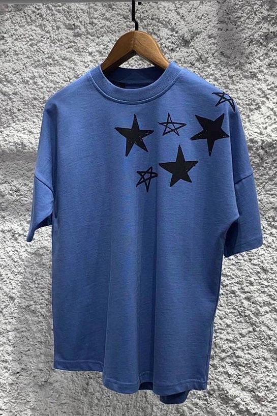 Оверсайз футболка Palm Angels Shooting Star - Navy