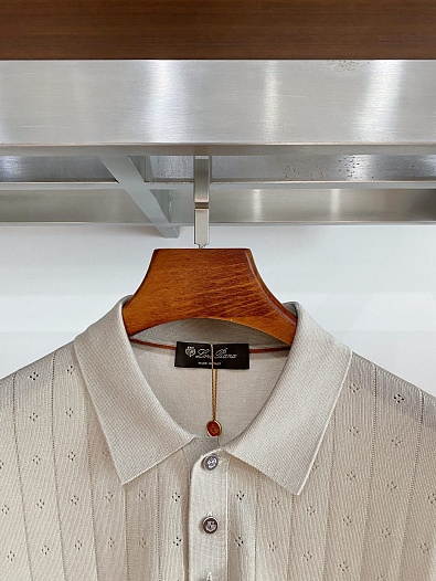 Мужское серое поло Loro Piana premium   