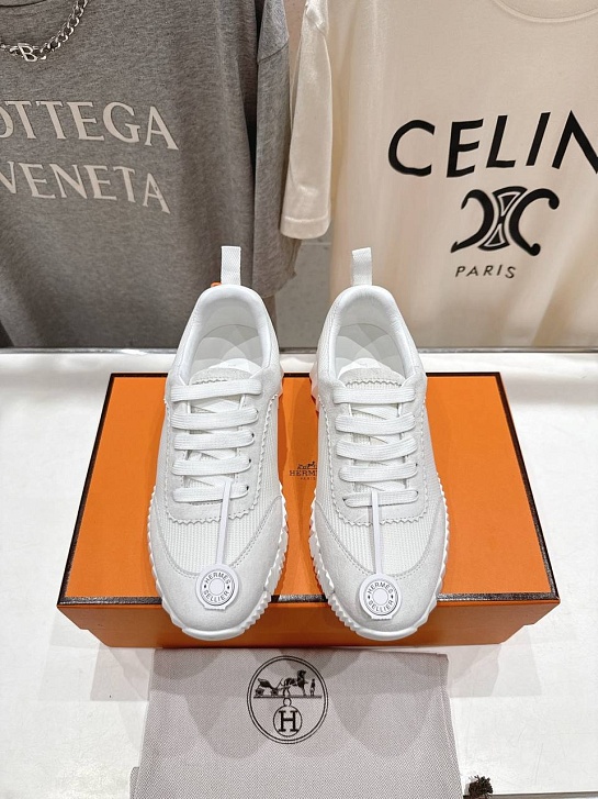 Женские кроссовки Hermes Bouncing  premium - White