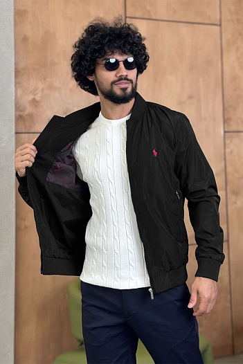 Мужской чёрный бомбер Роlо Ralрh Lаurеn   