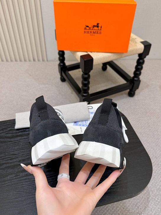 Текстильные кроссовки Hermes lift slip-on
