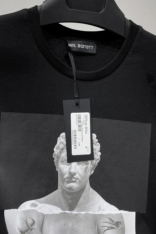 Чёрная мужская футболка Neil Barrett "Heavyweight Hercules"