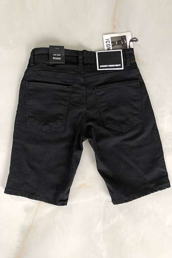Джинсовые мужские шорты Dsquared2 "ICON" - Black   