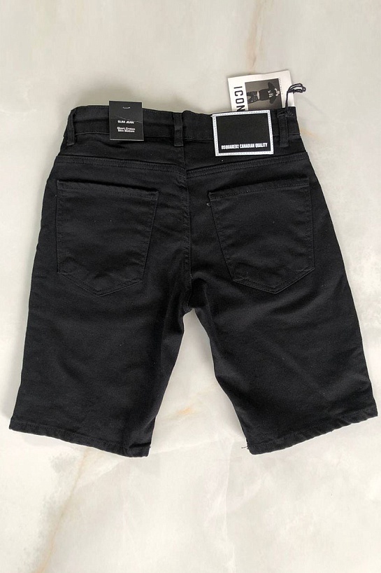 Джинсовые мужские шорты Dsquared2 "ICON" - Black