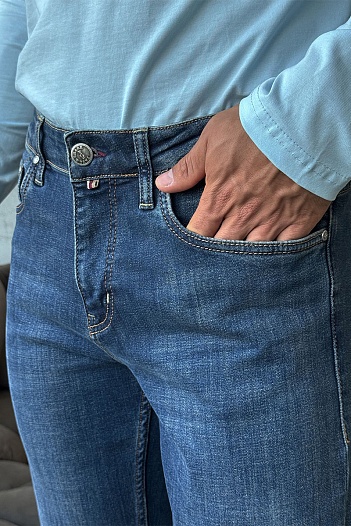 Мужские синие джинсы Paul & Shark regular fit   