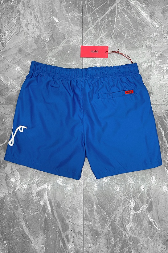 Мужские синие шорты Hugo Boss Dugo logo-embroidered