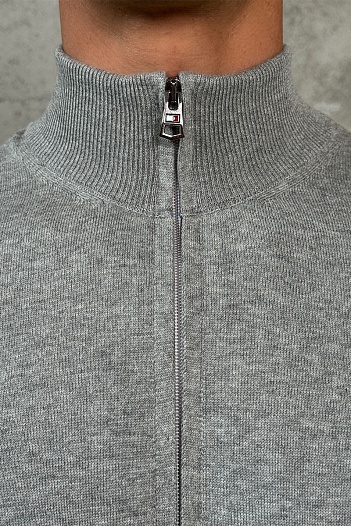 Кофта на молнии Tommy Hilfiger flag embroidery - Grey   