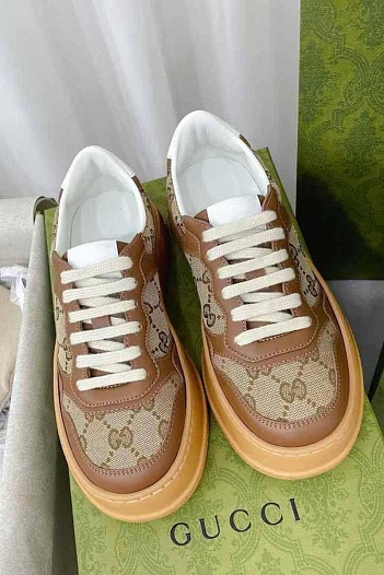 Женские кроссовки Gucci GG Chunky B - Brown   